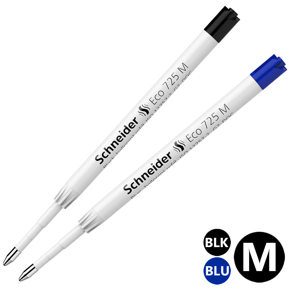 シュナイダー Schneider ボールペン 替え芯 1本 エコ725 Eco725 サイズ:M/中字 インク色:2色展開 リフィル レフィル 替芯