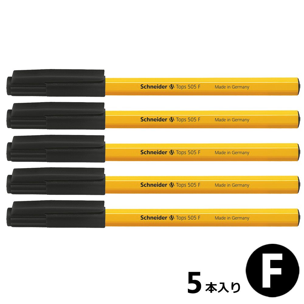 ［メイン］ボールペン TOPS505 F 細字 ブラック 5本セット