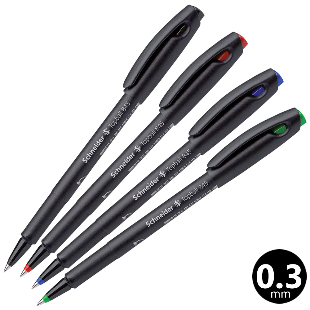 シュナイダー Schneider ローラーボールペン 0.3mm トップボール845 Topball845 4色展開