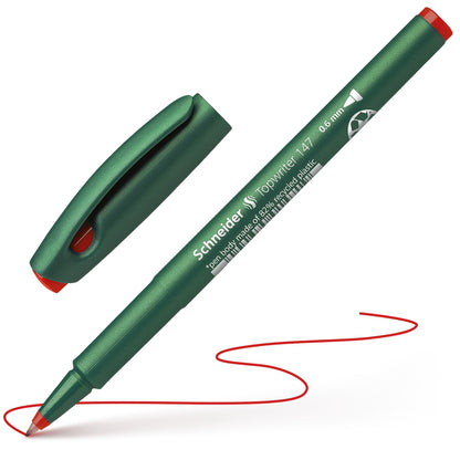 シュナイダー Schneider ファイバーペン 0.6mm トップライター147 Topwriter 147 インク色：3色展開【在庫限り】